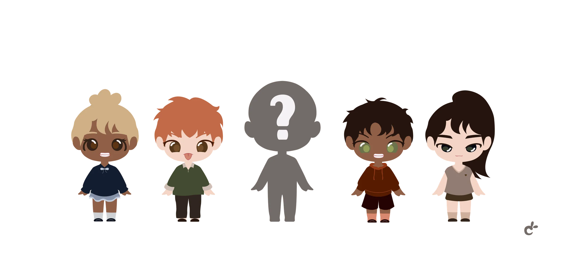 Babies designed in the app, with a mystery slot